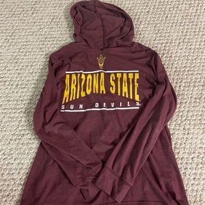 Arizona state light hoodie/ hooded long sleeve